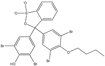 2,6-dibromo-4-[3-(3,5-dibromo-4-butoxyphenyl)-3H-2,1-benzoxathiol-3-yl]phenol S,S-dioxide Struktur