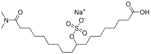 sodium hydrogen N,N-dimethyl-10-(sulphonatooxy)octadecanamidate Struktur