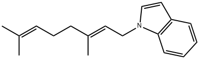 (E)-1-(3,7-dimethylocta-2,6-dienyl)-1H-indole Struktur