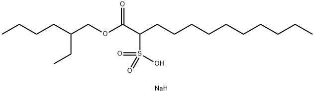 sodium 1-(2-ethylhexoxycarbonyl)undecane-1-sulfonate Struktur