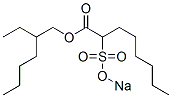 2-(Sodiosulfo)octanoic acid 2-ethylhexyl ester Struktur