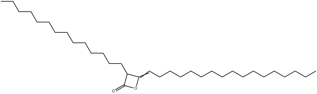 4-heptadecylidene-3-tetradecyloxetan-2-one  Struktur