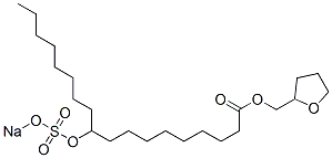 10-(Sodiosulfooxy)octadecanoic acid [(tetrahydrofuran)-2-yl]methyl ester Struktur