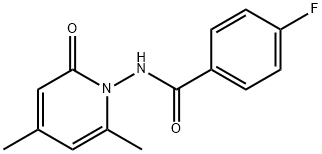 Benzamide, N-(4,6-dimethyl-2-oxo-1(2H)-pyridinyl)-4-fluoro- (9CI) Struktur