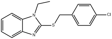 1H-BENZIMIDAZOLE, 2-[[(4-CHLOROPHENYL)METHYL]THIO]-1-ETHYL- Struktur