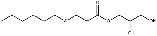 2,3-dihydroxypropyl 3-(hexylthio)propionate Struktur