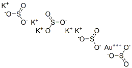 gold(3+) pentapotassium tetrasulphite Struktur