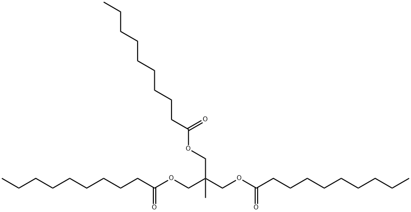 2-methyl-2-[[(1-oxodecyl)oxy]methyl]-1,3-propanediyl didecanoate Struktur