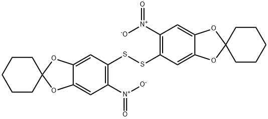 5,5'-dithiobis[6-nitrospiro[1,3-benzodioxole-2,1'-cyclohexane]] Struktur