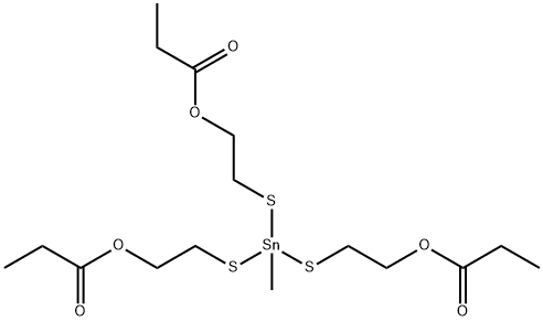 4-methyl-9-oxo-4-[[2-(propionyloxy)ethyl]thio]-8-oxa-3,5-dithia-4-stannaundecyl propionate Struktur