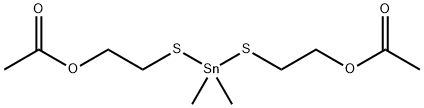 4,4-dimethyl-9-oxo-8-oxa-3,5-dithia-4-stannadecyl acetate Struktur