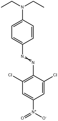 4-[(2,6-dichloro-4-nitrophenyl)azo]-N,N-diethylaniline  Struktur