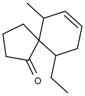 Spiro[4.5]dec-7-en-1-one, 10-ethyl-6-methyl- (9CI) Struktur