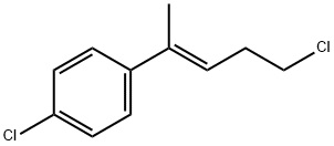 (E)-1-chloro-4-(4-chloro-1-methyl-1-butenyl)benzene Struktur