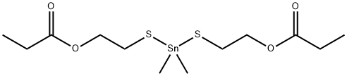 4,4-dimethyl-9-oxo-8-oxa-3,5-dithia-4-stannaundecyl propionate Struktur