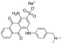 sodium 1-amino-9,10-dihydro-4-[[4-[(dimethylamino)methyl]phenyl]amino]-9,10-dioxoanthracene-2-sulphonate Struktur