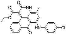 ethyl 6-[(4-chlorophenyl)amino]-2,7-dihydro-4-methyl-2,7-dioxo-3H-dibenz[f,ij]isoquinoline-1-carboxylate Struktur