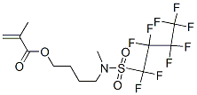 4-[methyl[(nonafluorobutyl)sulphonyl]amino]butyl methacrylate Struktur