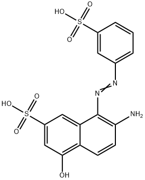 7-amino-4-hydroxy-8-[(3-sulphophenyl)azo]naphthalene-2-sulphonic acid Struktur