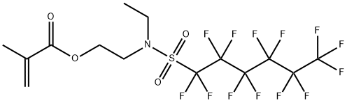 2-[ethyl[(tridecafluorohexyl)sulphonyl]amino]ethyl methacrylate Struktur