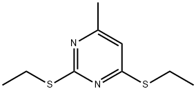 2,4-bisethylthio-6-methyl-pyrimidine Struktur