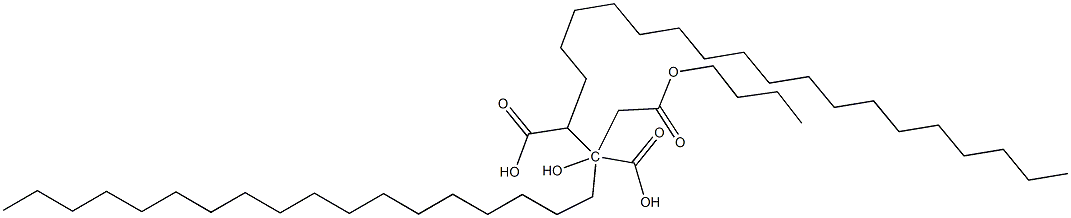 1-butyl 2,3-dioctadecyl 2-hydroxypropane-1,2,3-tricarboxylate Struktur