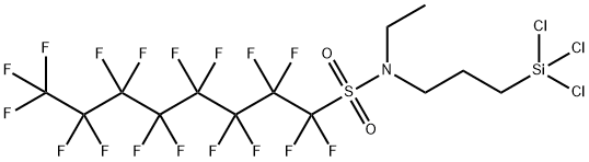 N-ethylheptadecafluoro-N-[3-(trichlorosilyl)propyl]octanesulphonamide Struktur