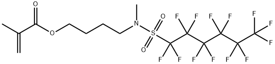 4-[methyl[(tridecafluorohexyl)sulphonyl]amino]butyl methacrylate Struktur