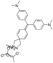 [4-[bis[4-(dimethylamino)phenyl]methylene]-2,5-cyclohexadien-1-ylidene]dimethylammonium acetate Struktur