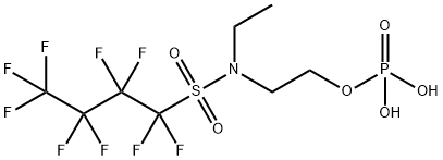 2-[ethyl[(1,1,2,2,3,3,4,4,4-nonafluorobutyl)sulphonyl]amino]ethyl dihydrogen phosphate Struktur