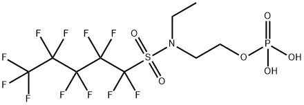 N-ethyl-1,1,2,2,3,3,4,4,5,5,5-undecafluoro-N-[2-(phosphonooxy)ethyl]pentane-1-sulphonamide Struktur