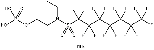 diammonium 2-[ethyl[(pentadecafluoroheptyl)sulphonyl]amino]ethyl phosphate Struktur