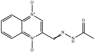 1-ACETYL-2-(2-QUINOXALINYLMETHYLENE)HYDRAZINE1,4-DIOXIDE Struktur