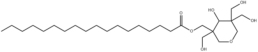 Octadecanoic acid [[tetrahydro-4-hydroxy-3,5,5-tris(hydroxymethyl)-2H-pyran]-3-yl]methyl ester Struktur