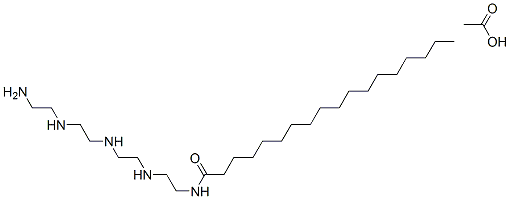 N-[2-[[2-[[2-[(2-aminoethyl)amino]ethyl]amino]ethyl]amino]ethyl]stearamide monoacetate Struktur