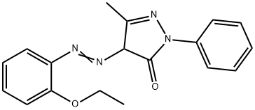 4-[(2-ethoxyphenyl)azo]-2,4-dihydro-5-methyl-2-phenyl-3H-pyrazol-3-one Struktur