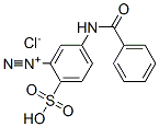 5-(benzoylamino)-2-sulphobenzenediazonium chloride Struktur