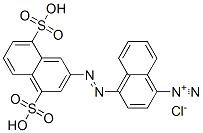 4-[(4,8-disulpho-2-naphthyl)azo]naphthalene-1-diazonium chloride  Struktur