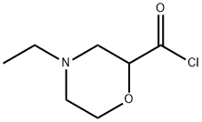 2-Morpholinecarbonyl chloride, 4-ethyl- (9CI) Struktur