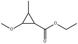 Cyclopropanecarboxylic acid, 2-methoxy-3-methyl-, ethyl ester (9CI) Struktur