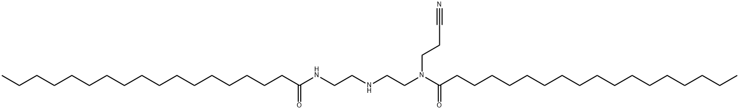 N-(2-Cyanoethyl)-N-[2-[[2-[(1-oxooctadecyl)amino]ethyl]amino]ethyl]octadecanamide Struktur