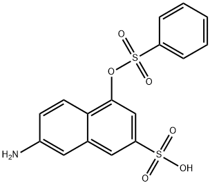 7-Amino-4-[(phenylsulfonyl)oxy]-2-naphthalenesulfonic acid Struktur