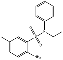 2-amino-N-ethyl-5-methyl-N-phenylbenzenesulphonamide Struktur