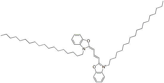 3,3'-dioctadecyloxacarbocyanine Struktur