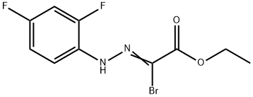 ETHYL 2-BROMO-2-[2-(2,4-DIFLUOROPHENYL)HYDRAZONO]ACETATE Struktur