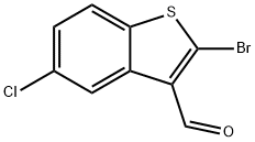 2-BROMO-5-CHLORO-1-BENZOTHIOPHENE-3-CARBALDEHYDE Struktur