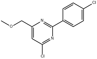 4-CHLORO-2-(4-CHLOROPHENYL)-6-(METHOXYMETHYL)PYRIMIDINE Struktur