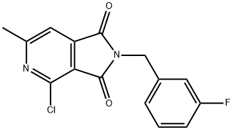 4-Chloro-2-(3-fluoroBenzyl)-6-methyl-1H-pyrrolo[3,4-c]pyridine-1,3(2H)-dione Struktur