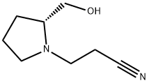 1-Pyrrolidinepropanenitrile,2-(hydroxymethyl)-,(2R)-(9CI) Struktur