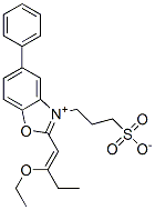 2-(2-ethoxybut-1-enyl)-5-phenyl-3-(3-sulphonatopropyl)benzoxazolium Struktur